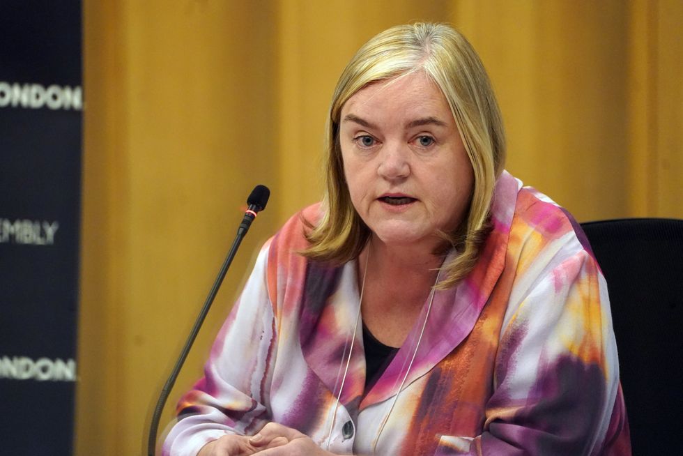Baroness Louise Casey answering question from the London Assembly police and crime committee at City Hall
