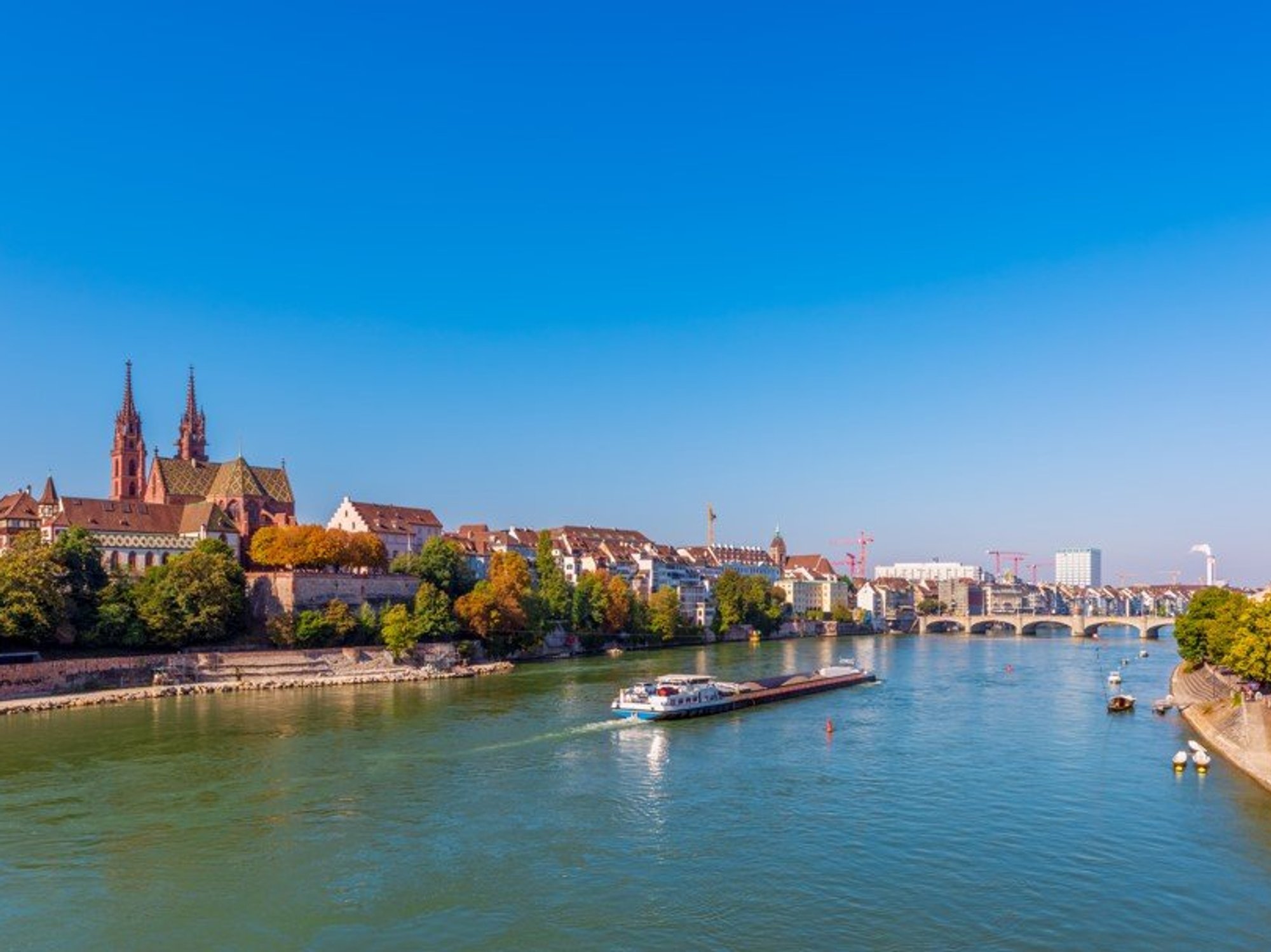 Basel Rhine River Switzerland