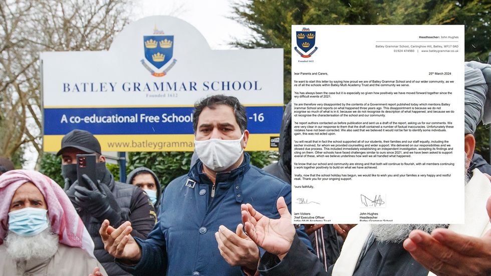 Batley Grammar School and letter