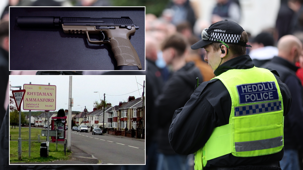 BB gun/Ammanford, Carmarthenshire/Heddlu police