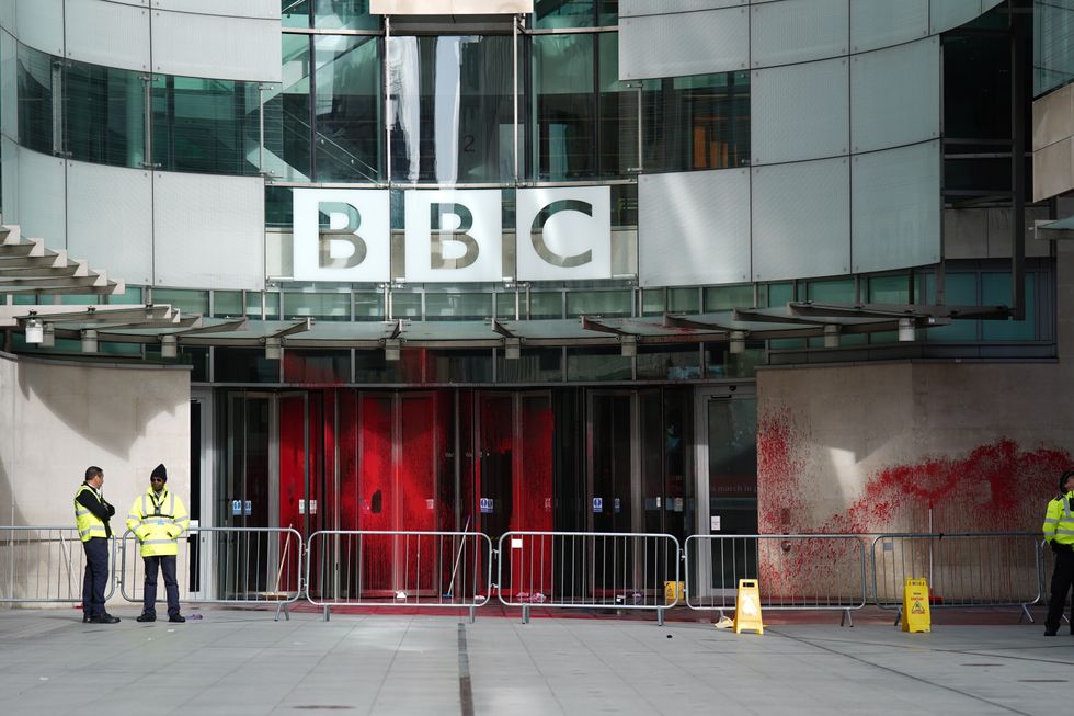 BBC Broadcasting House protest