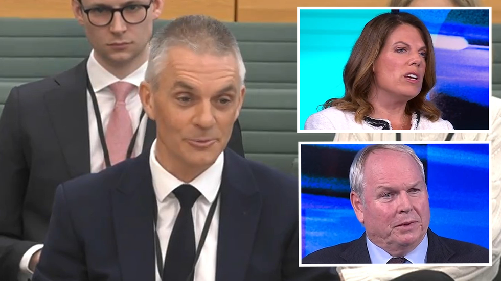 BBC director general Tim Davie, Caroline Nokes and Adam Boulton