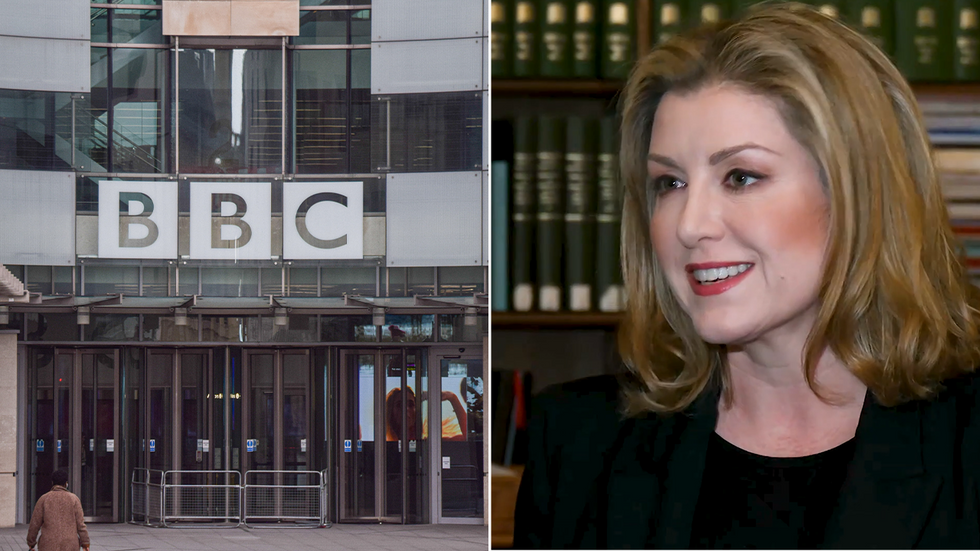 BBC headquarters and Penny Mordaunt
