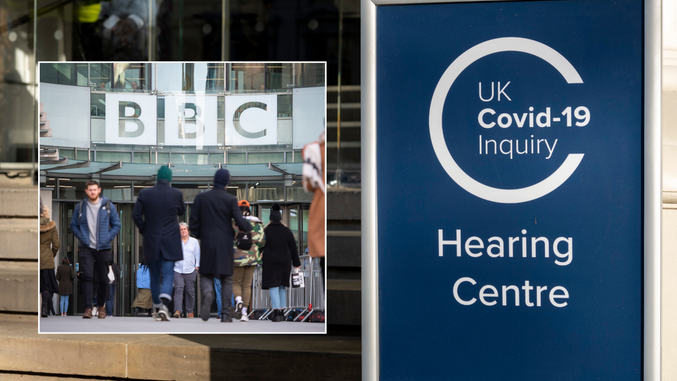 BBC HQ/Sign for UK Covid-19 Inquiry