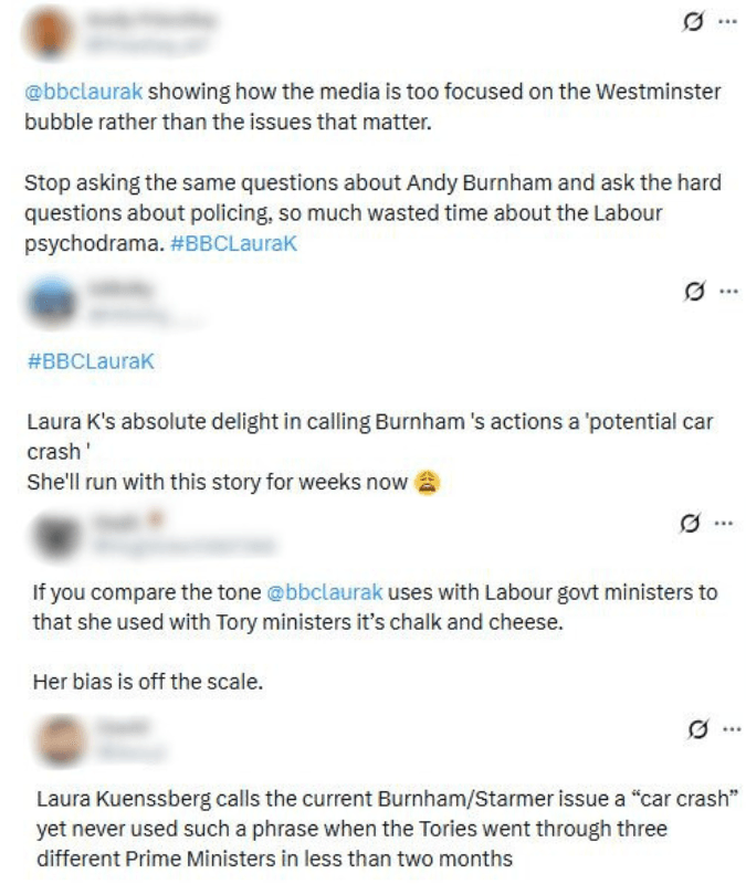 BBC Laura Kuenssberg: X users