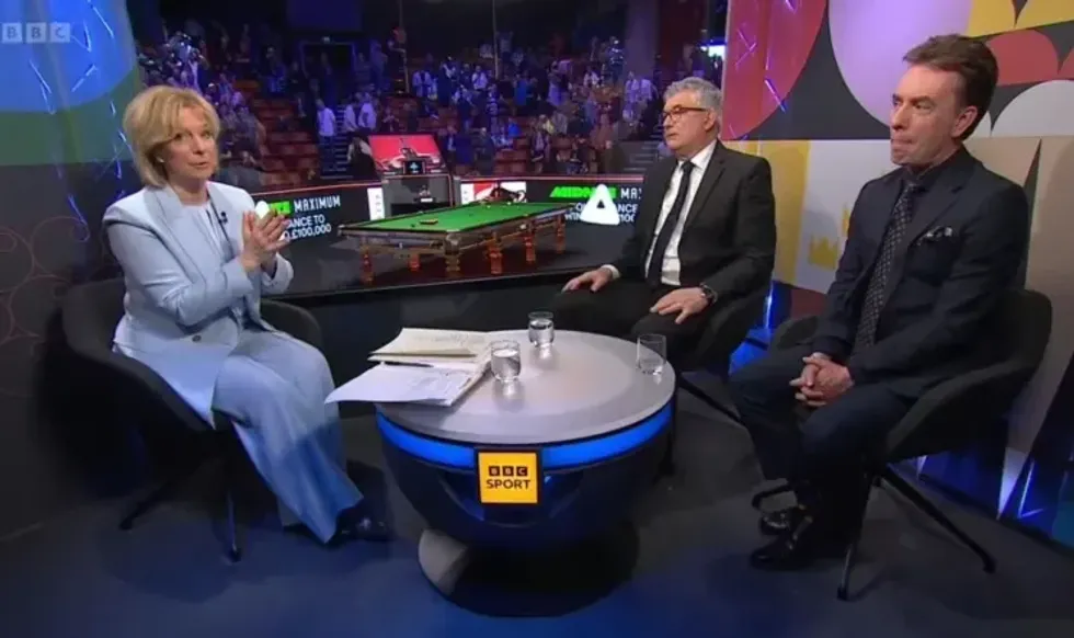 BBC presenter Hazel Irvine offered an on-air apology to Mark Allen during coverage of the World Snooker Championship final, referencing his agonising semi-final defeat to Wu Yize