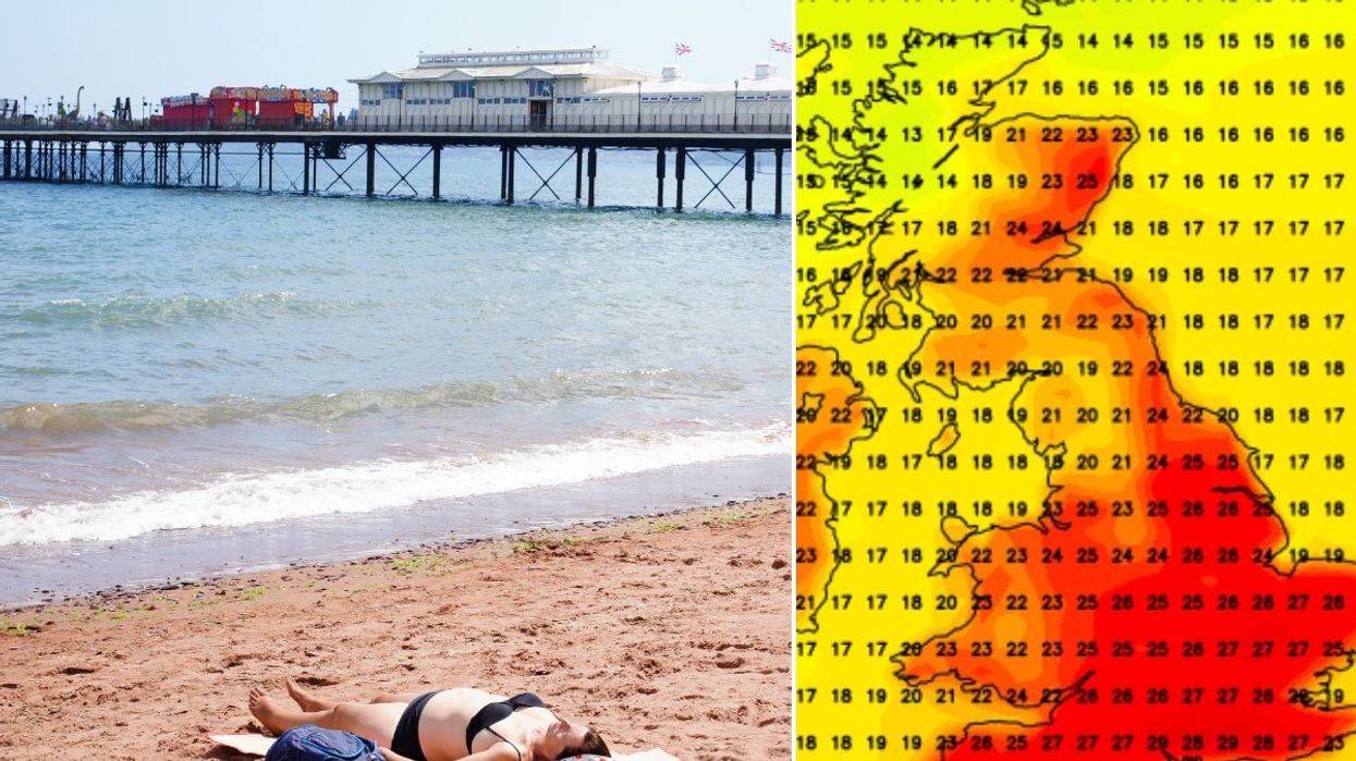 Beach and weather map