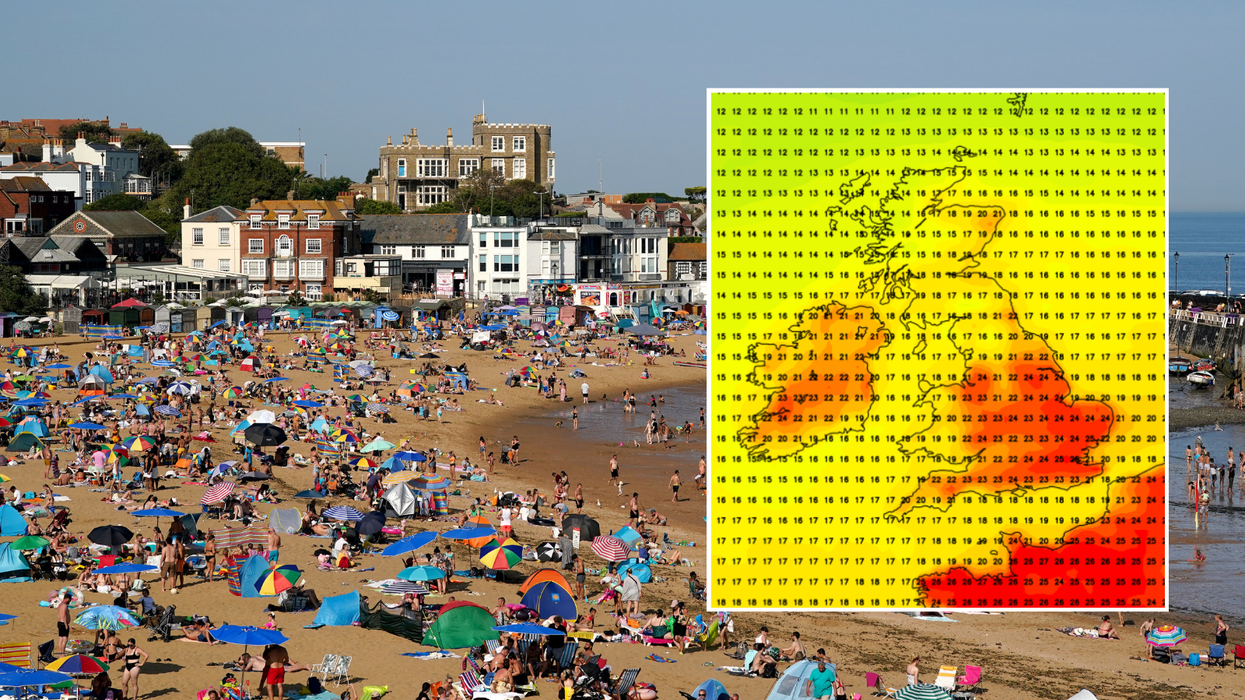 Beach in autumn/heat map