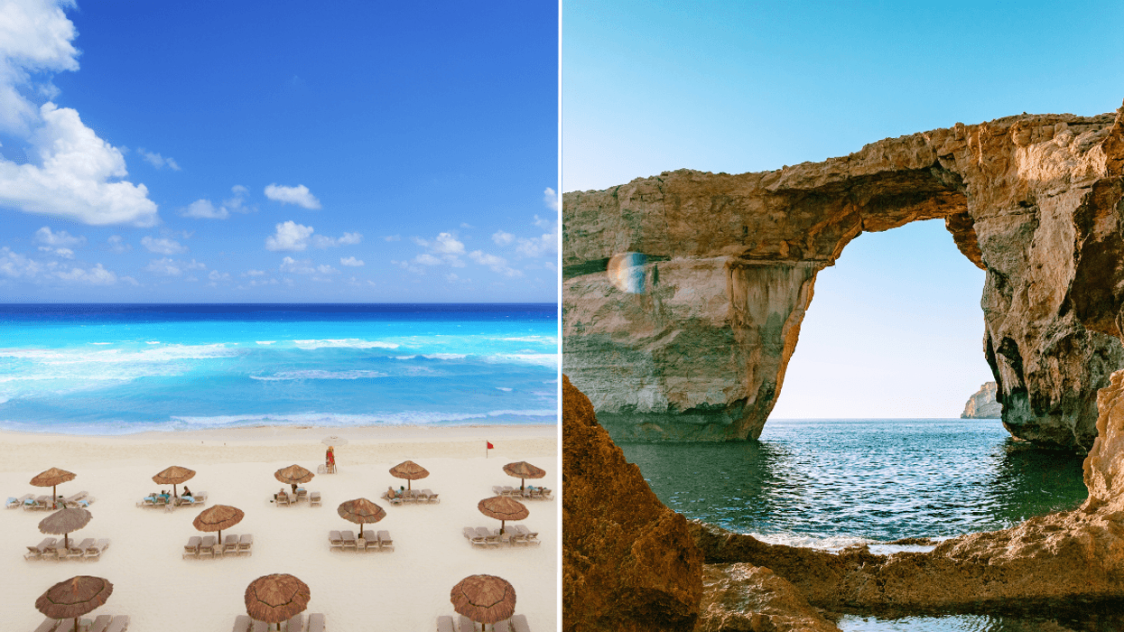 Beach in Cancun / Gozo Island, Malta