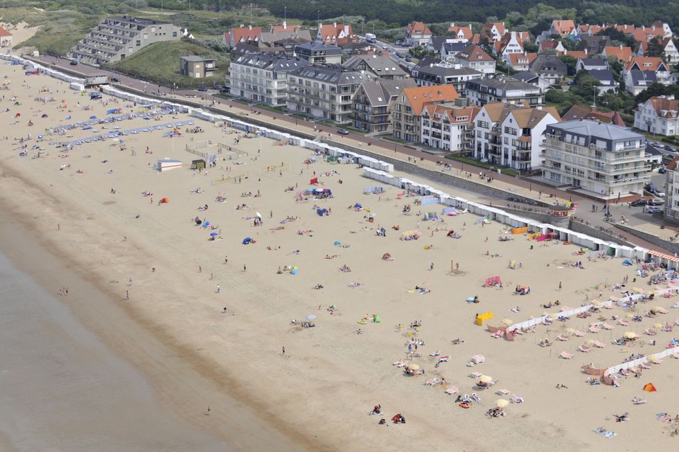beach in De Haan, Belgium