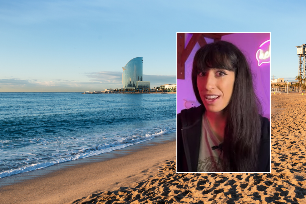 Beach in Spain / woman in Spain