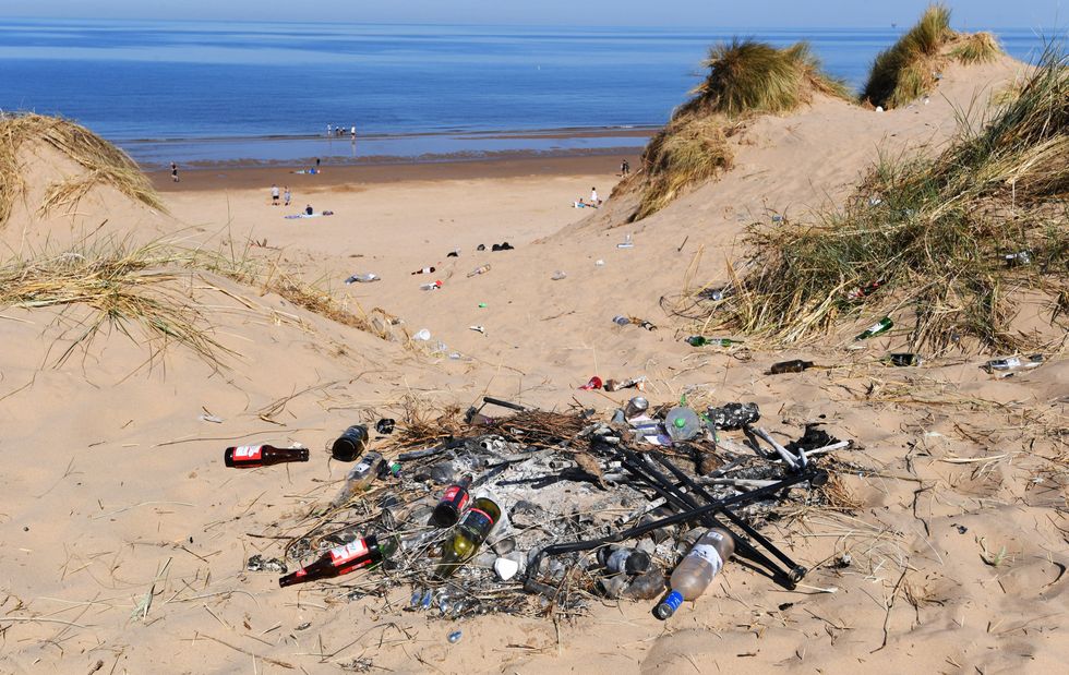 Beachgoers are urged to dispose of beach barbecues in special bins provided