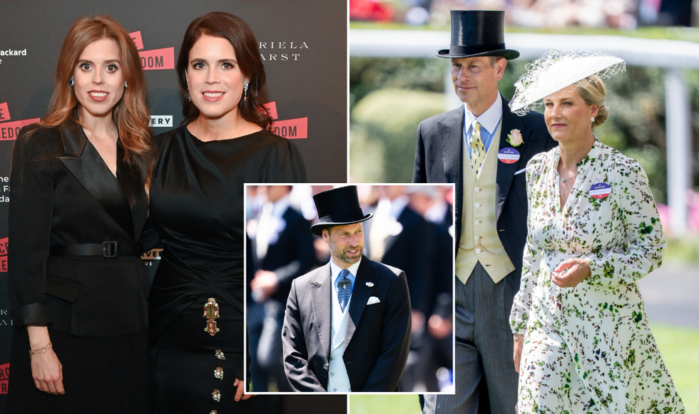 Beatrice, Eugenie, Prince William, Edward and Sophie
