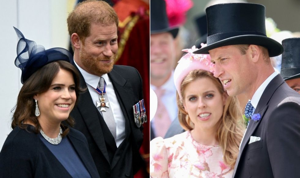 Beatrice, Eugenie, William and Harry