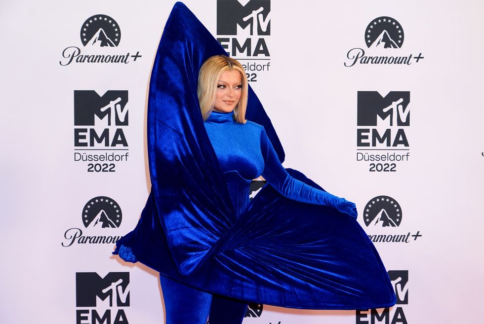 Bebe Rexha attending the MTV Europe Music Awards 2022 held at the PSD Bank Dome, Dusseldorf