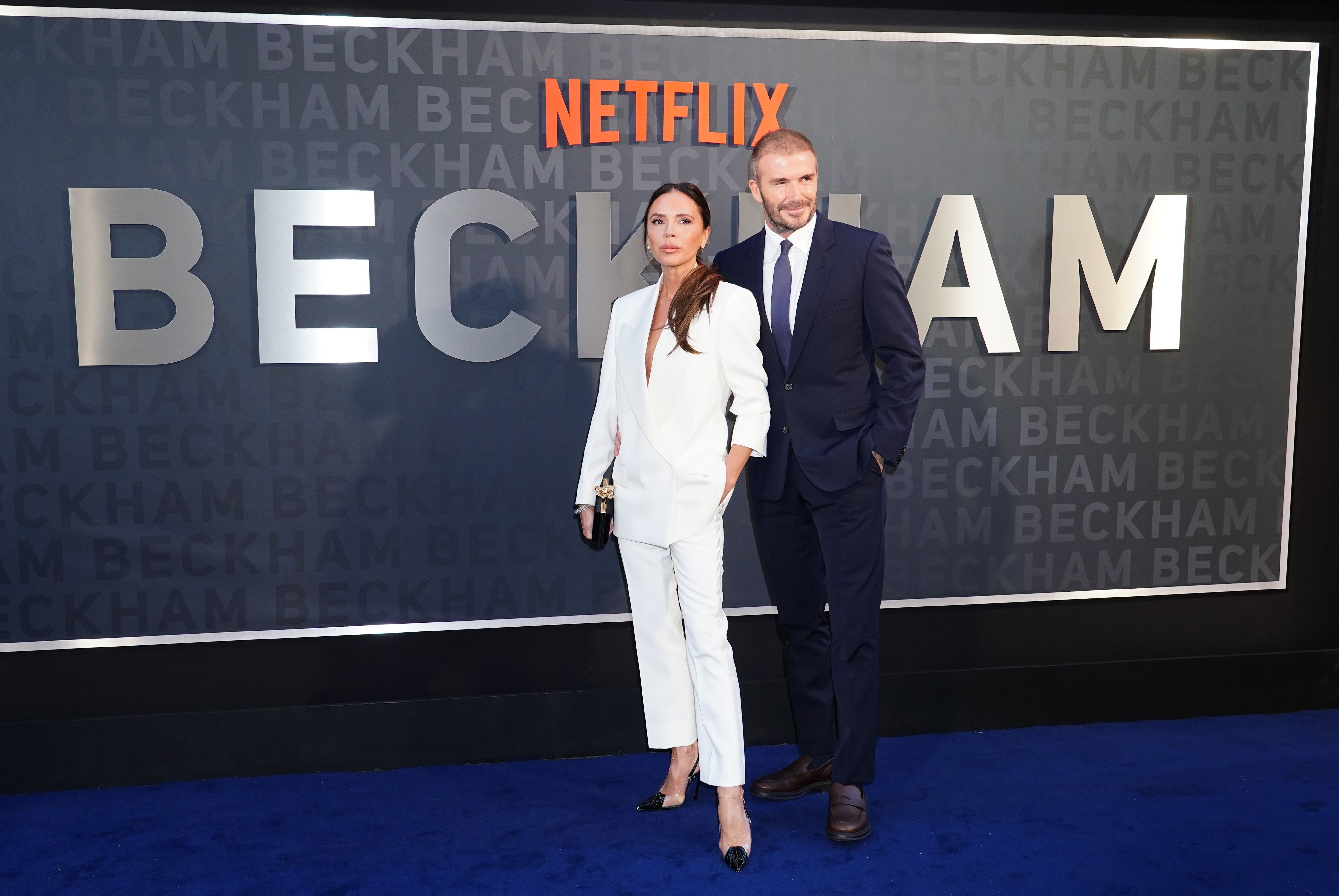 Beckhams at their Netflix premiere