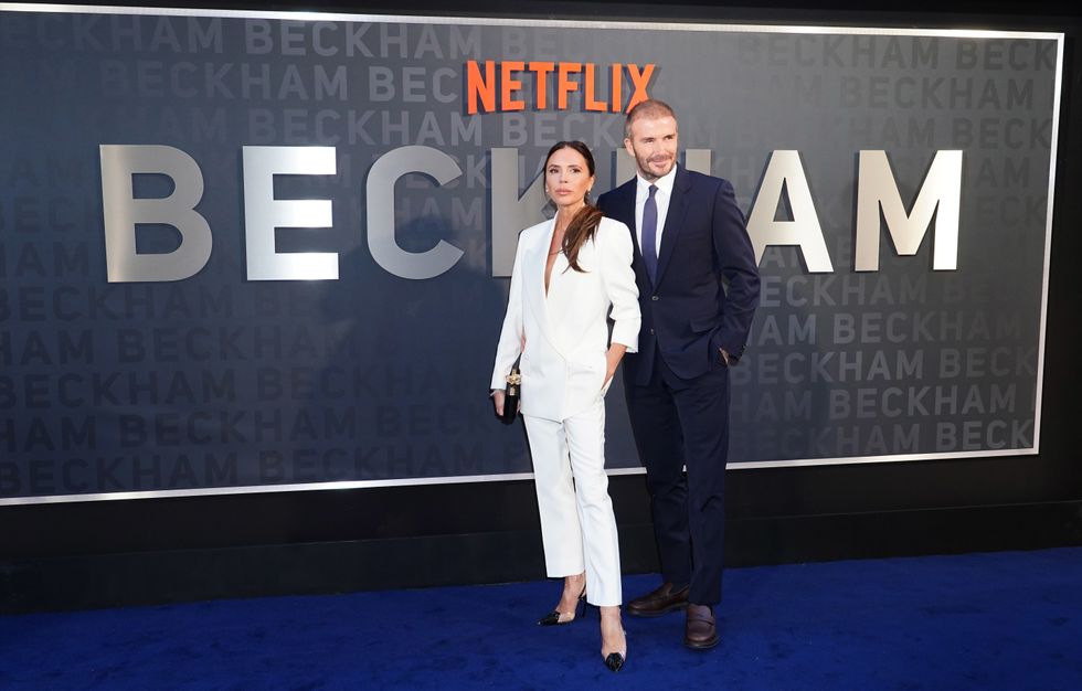 Beckhams at their Netflix premiere