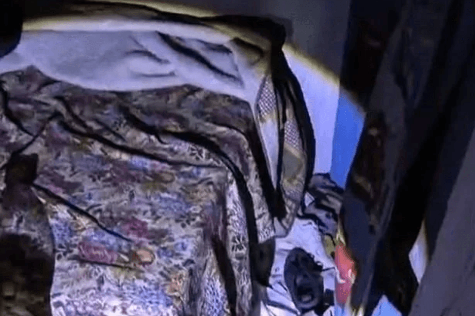 Bed inside building