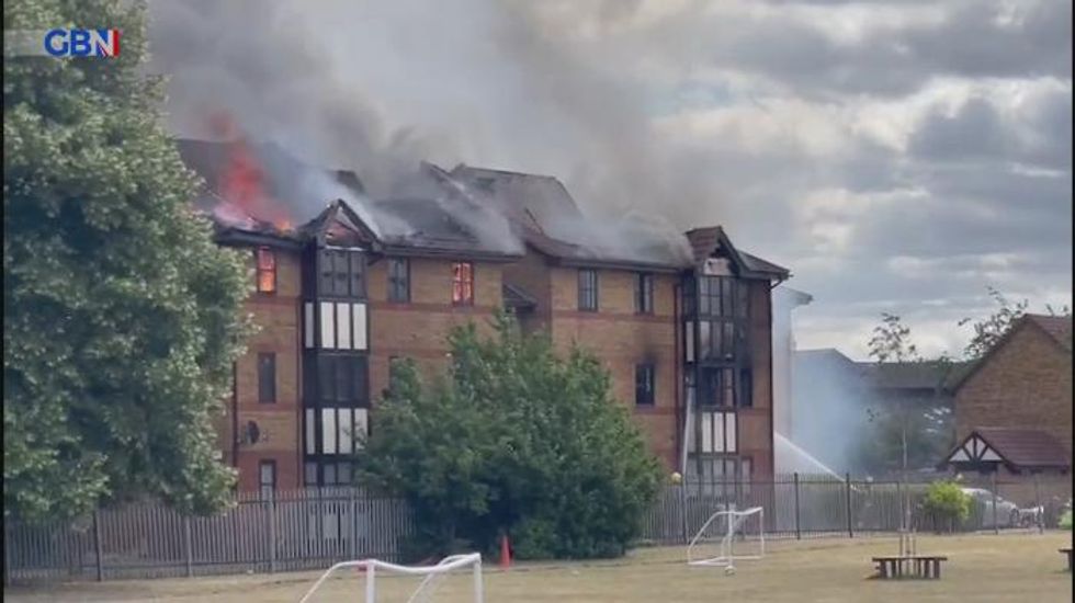 Firefighters rush to 'major incident' after gas explosion at block of flats in Bedford