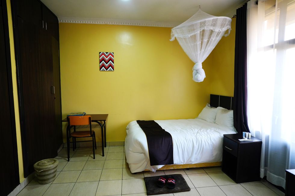 Bedroom accommodation at the Hope Hostel in Kigali, Rwanda, where migrants will stay after arriving from the UK on a deportation flight