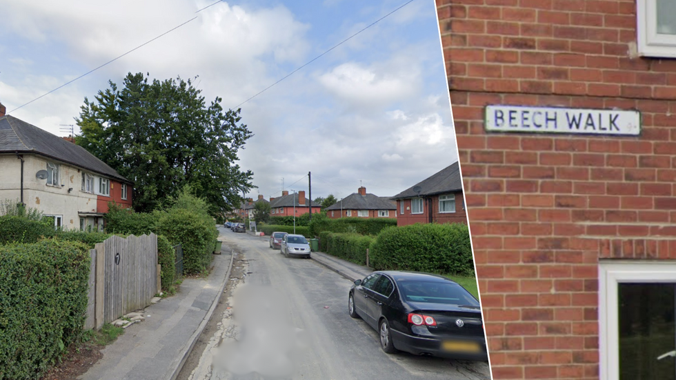 Beech Walk/Beech Walk sign