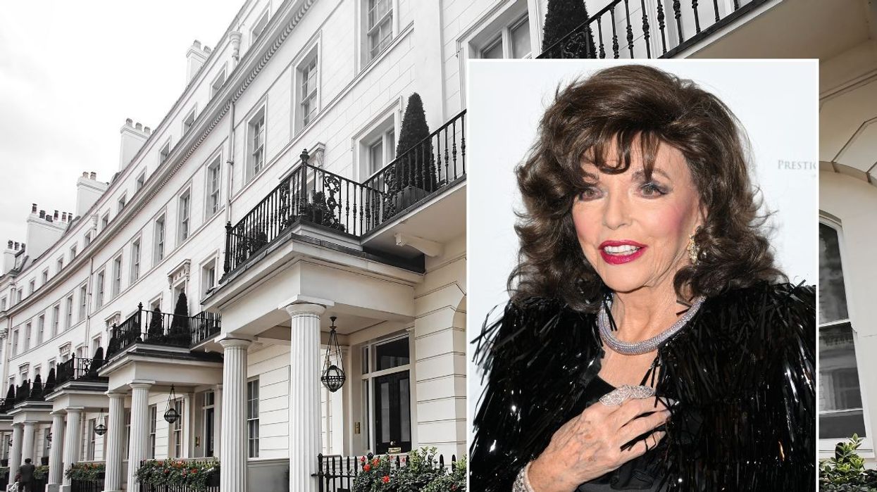 Belgravia streets stock image and joan collins
