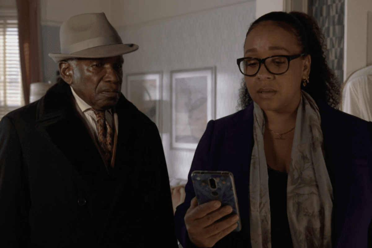 Belinda Owusu and Rudolph Walker