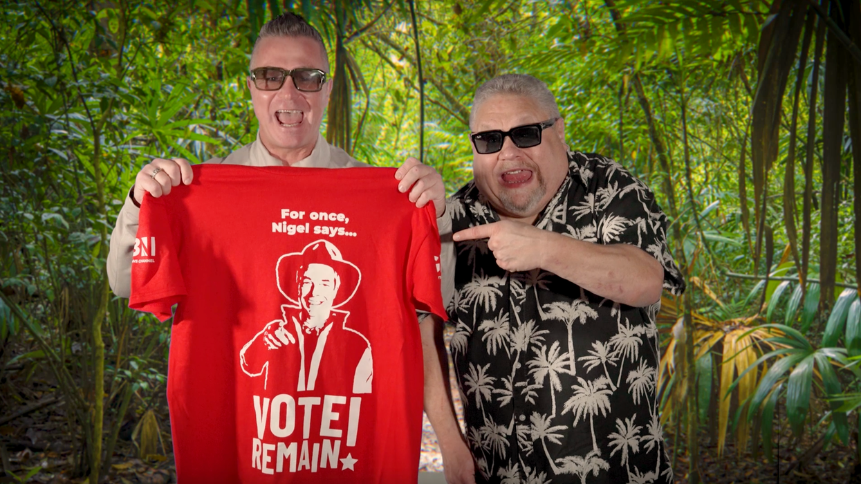 Bell and Spurling's new video focuses on Nigel Farage in the I'm A Celeb jungle.