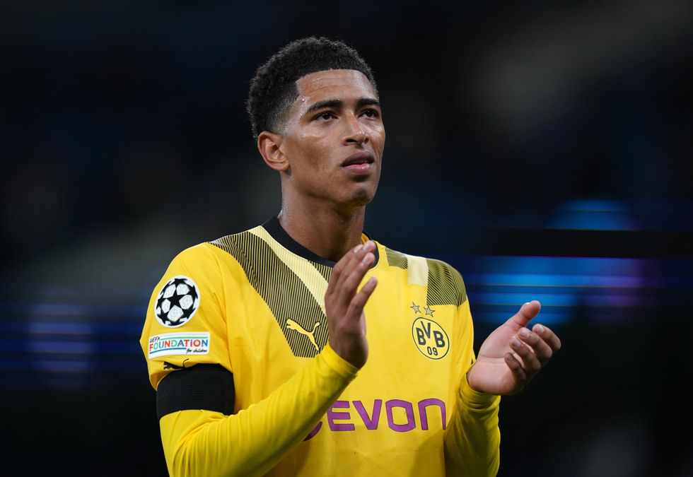 Bellingham won the German cup DFB-Pokal competition alongside Manchester United winger Jadon Sancho and Manchester City striker Erling Haaland in 2021