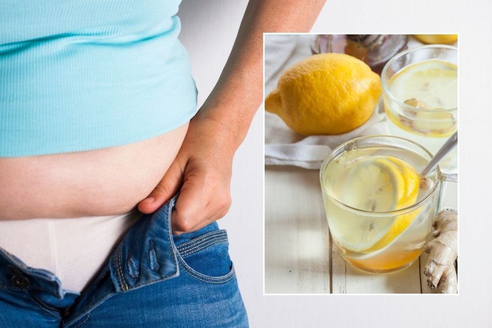 belly fat and lemon water