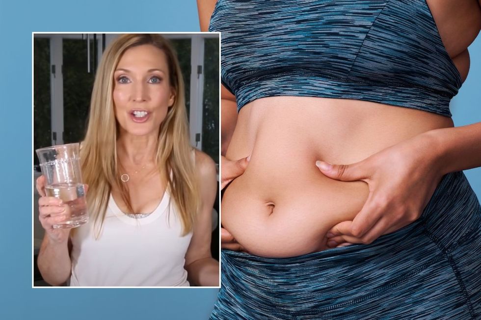 belly fat stock image and angie headshor