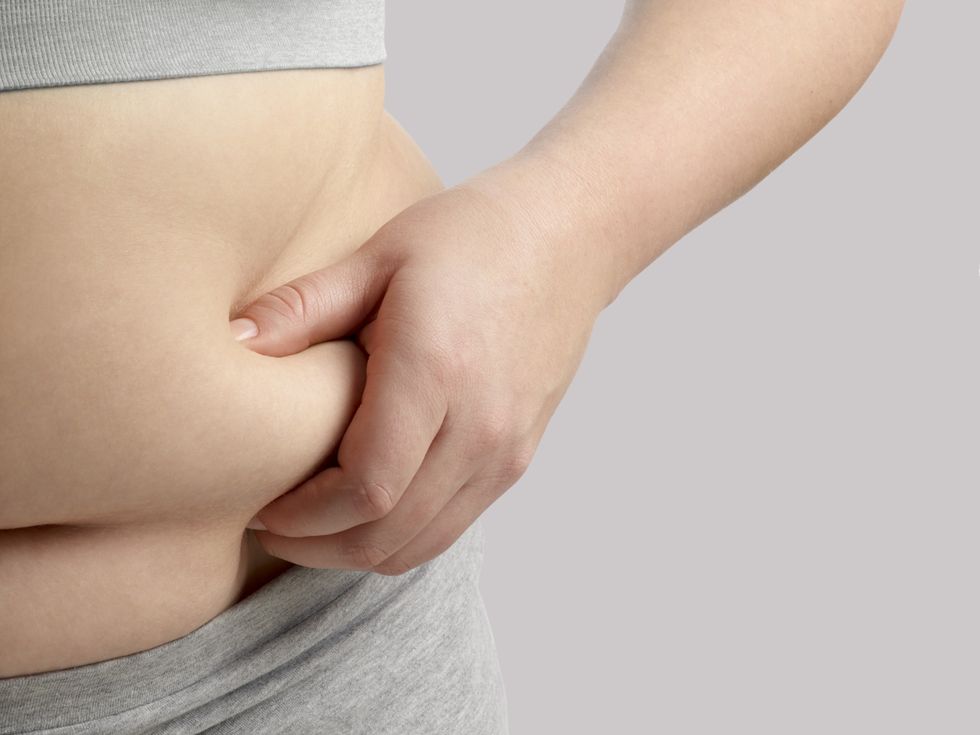 BELLY FAT STOCK IMAGE