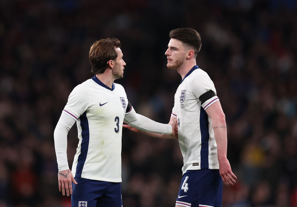 Ben Chilwell and Declan Rice
