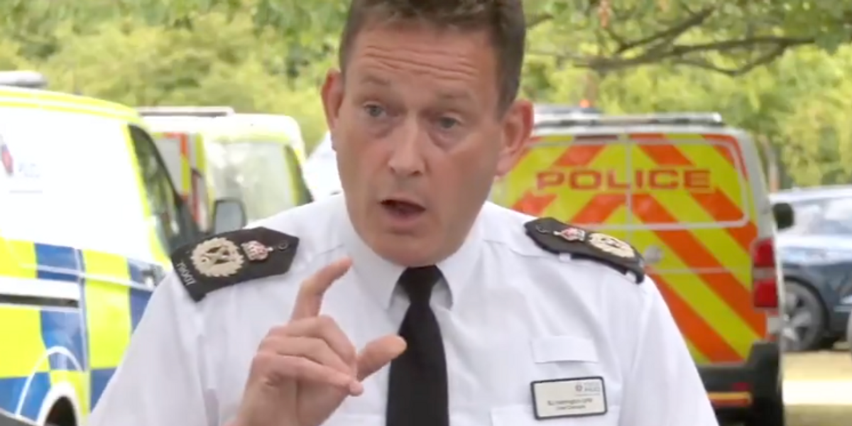 NextImg:‘Is that a regret?’ GB News’s Charlie Peters grills Essex Police chief after Nigel Farage called for his resignation