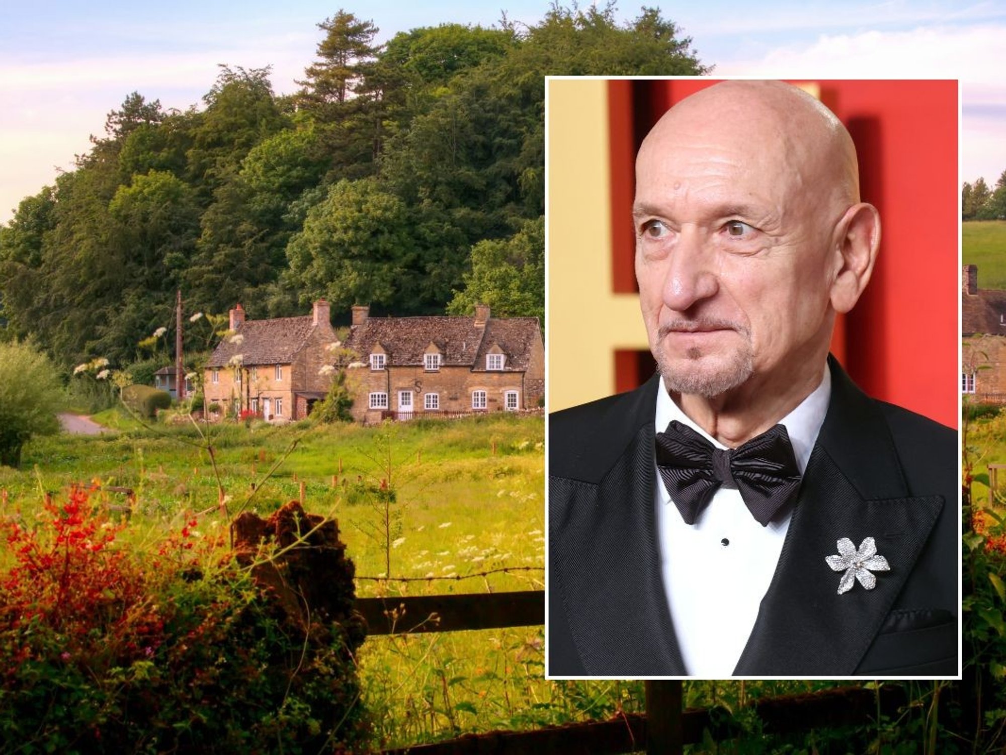 Ben kingsley headshot and oxfordshire landscape