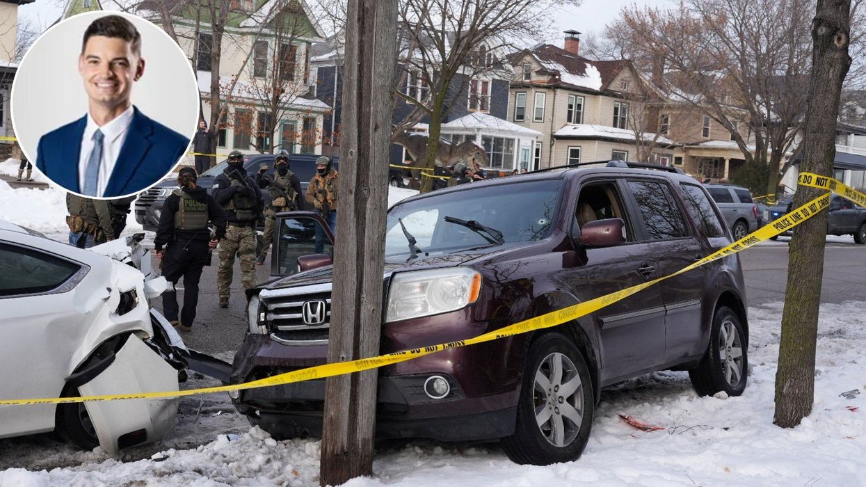 Ben Leo and site of Minneapolis shooting