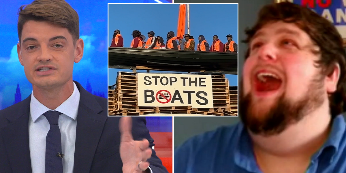 NextImg:Furious GB News row erupts after effigy of migrants in boat set on fire: ‘Are you serious?!’