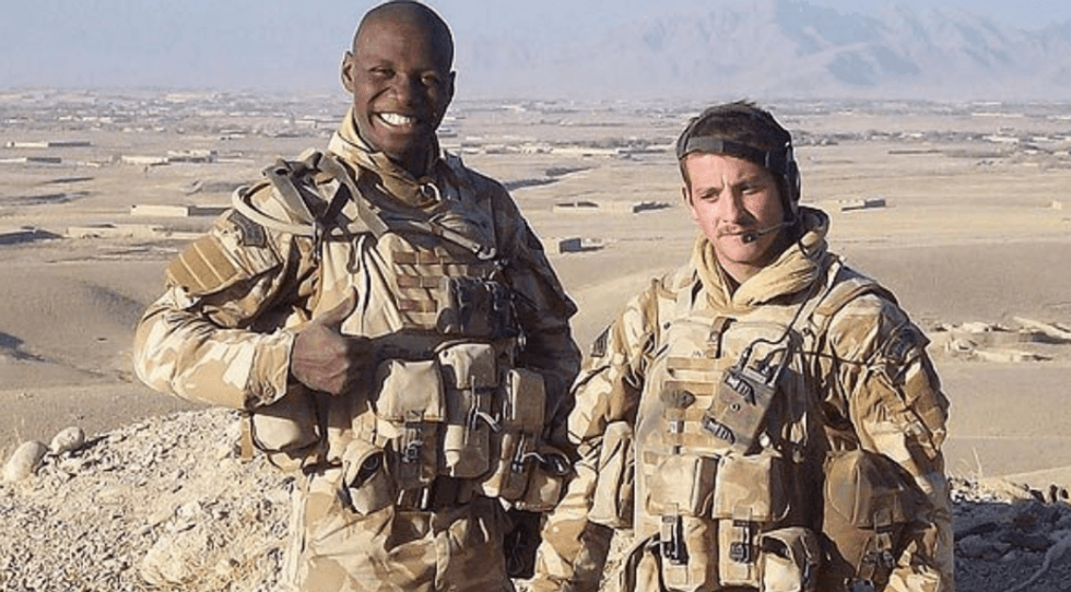 Ben McBean and fellow solider in Afghanistan