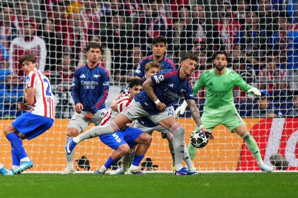 Ben White was adjudged to have handled the ball in Arsenal's Champions League match with Atletico Madrid