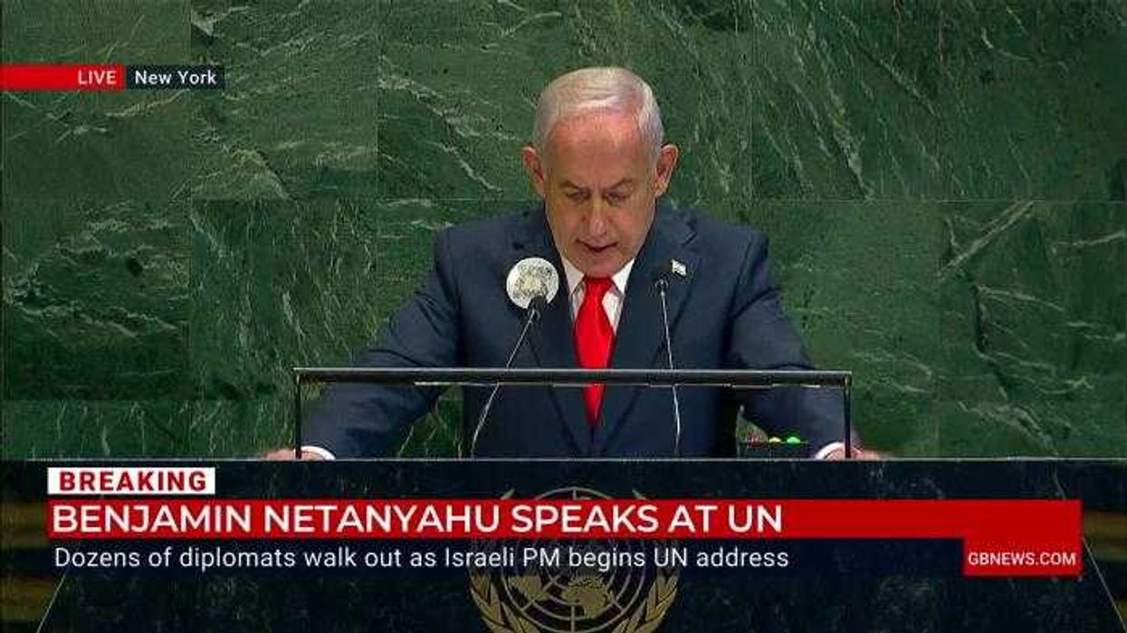 Diplomats storm out of UN General Assembly as Benjamin Netanyahu begins speech