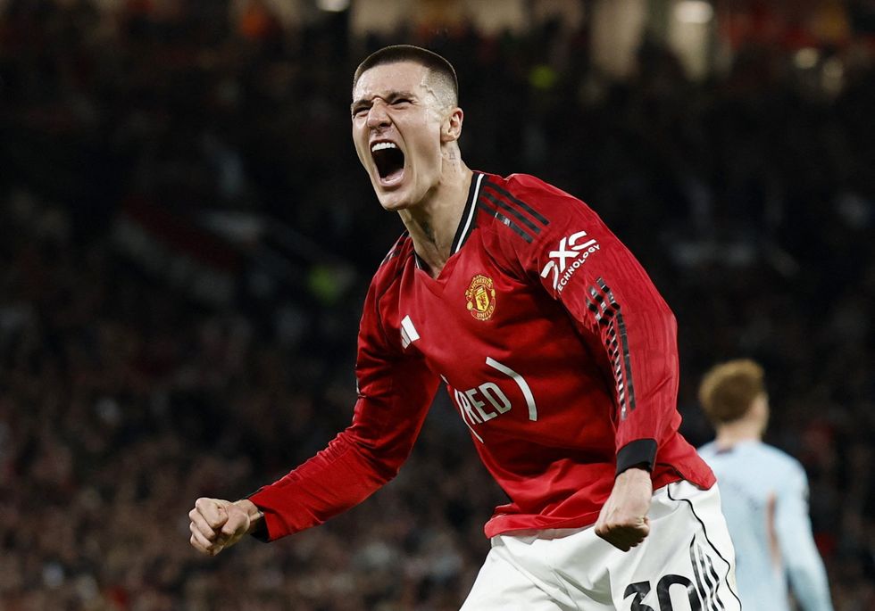 Benjamin Sesko netted United's second from a pass from Bruno Fernandes, who is close to breaking a Premier League record