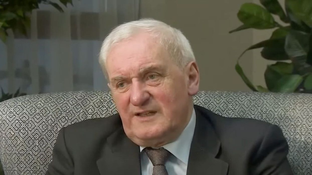 Bertie Ahern being interviewed