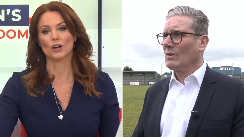 Bev Turner and Keir Starmer