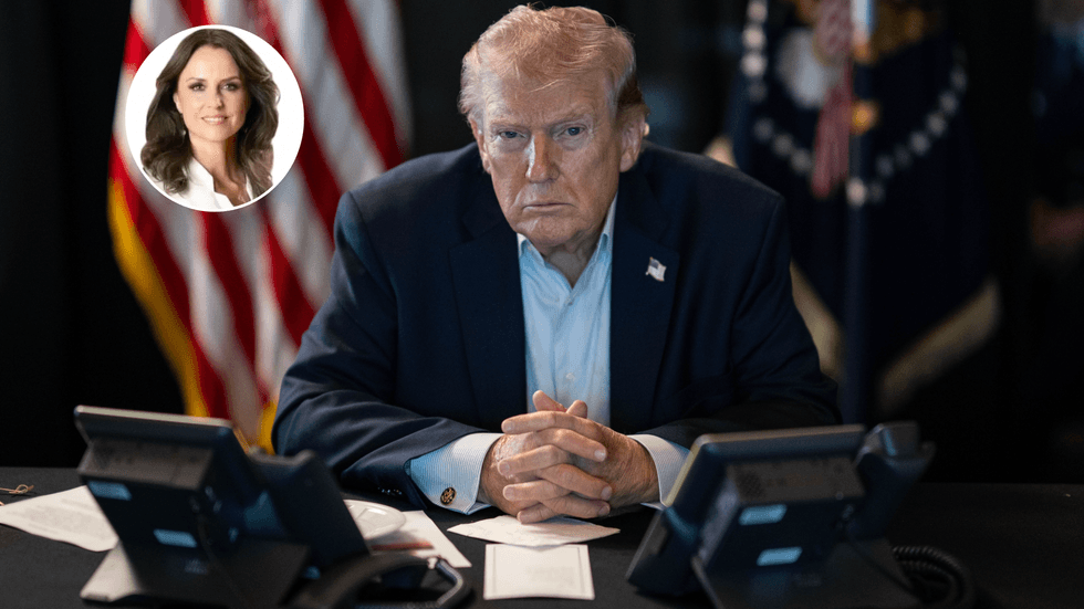 Bev Turner (left), Donald Trump (right)