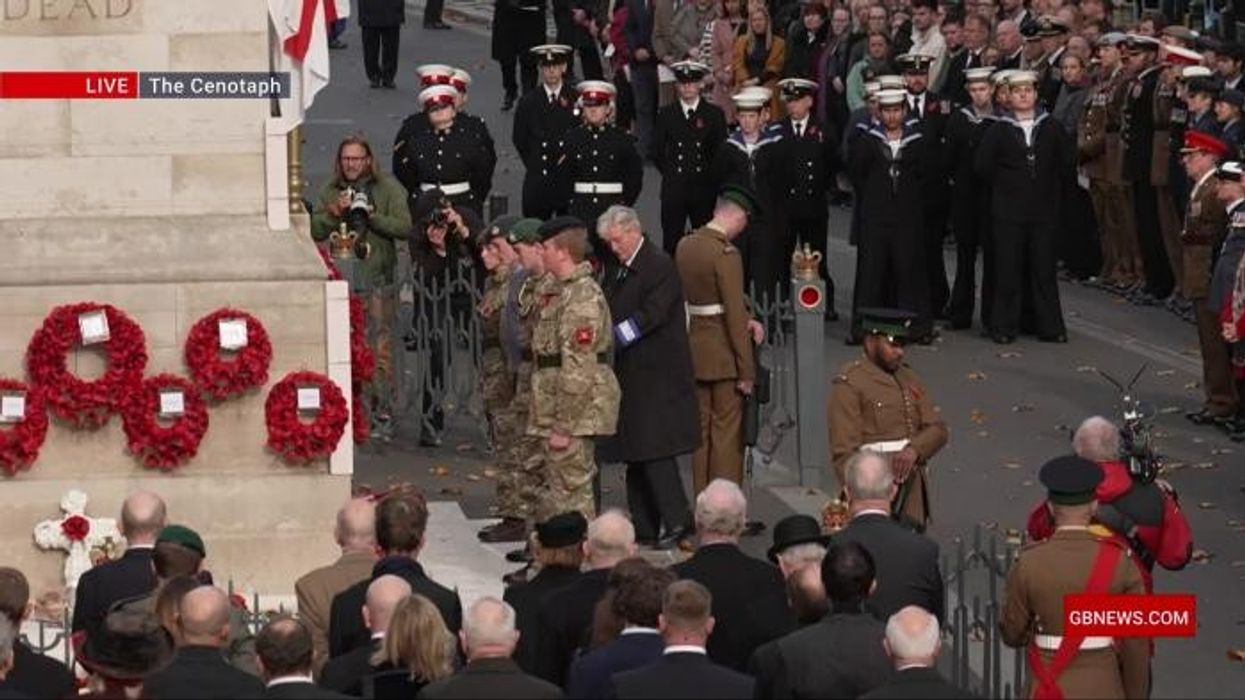 WATCH: Bev Turner 'moved' as she watches wreaths being laid at The Cenotaph to mark Armistice Day