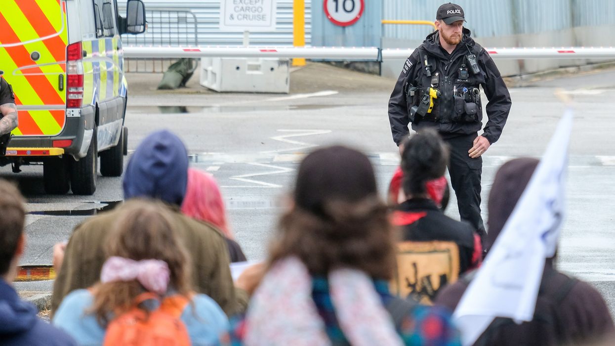 Bibby Stockholm migrant barge protest