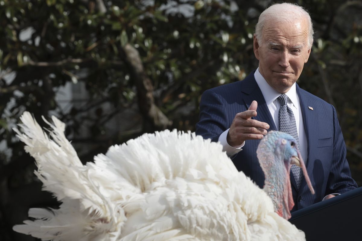 Biden and a Turkey