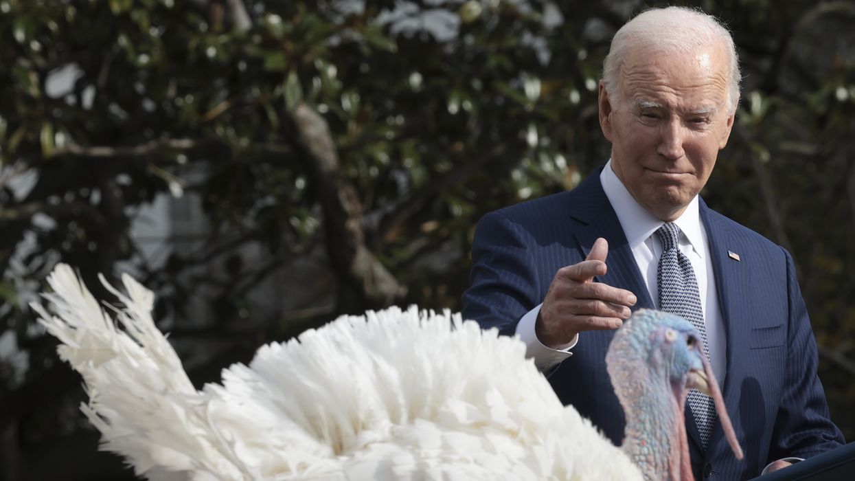 Biden and a Turkey