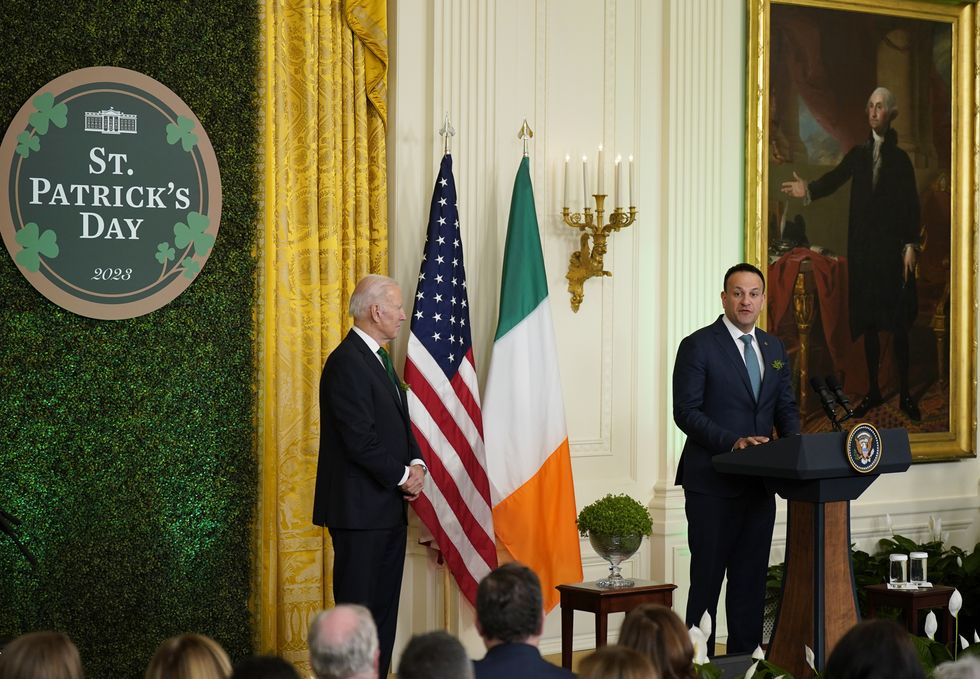 Biden and Varadkar at St Patrick's Day celebrations in the White House