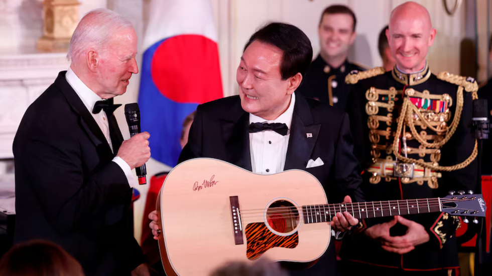 Biden and Yoon Suk Yeol